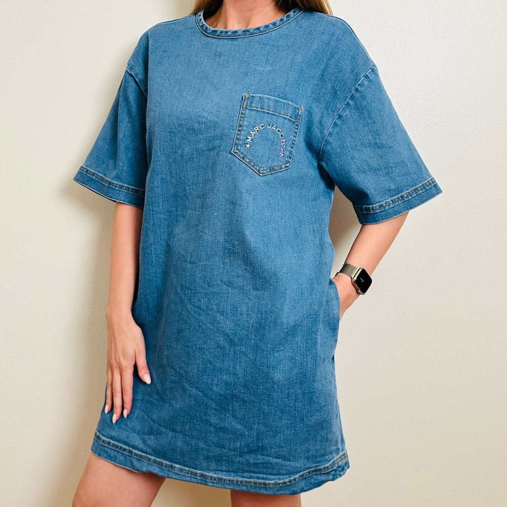 Marc Jacobs Blue Denim Mini Dress - Picture 2 of 10